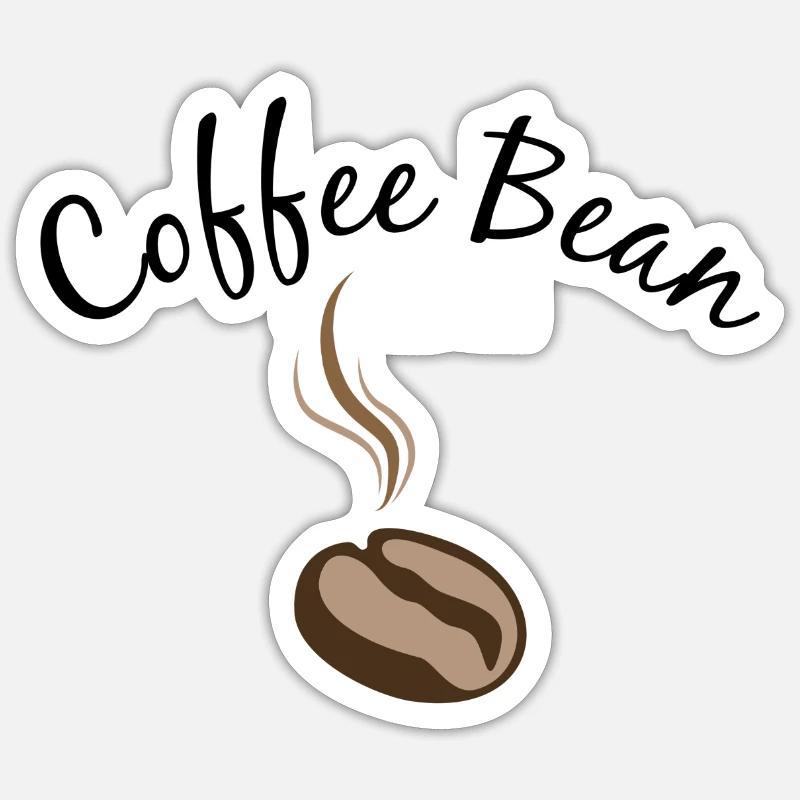 Grain de café Sticker taille S (10 x 10 cm)