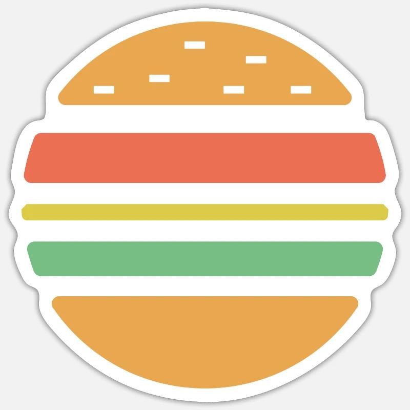 Cheeseburger Sunset - Sticker size S (10 x 10 cm) - white matte