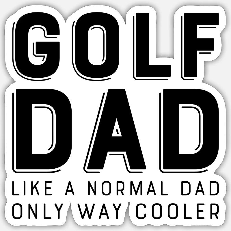 golf - Klistermärke storlek S (10 x 10 cm) - matt vit