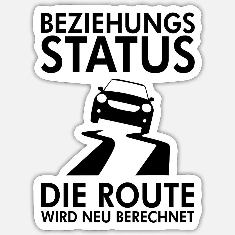 Beziehungsstatus Scheidung Spruch Single Geschenk Sticker Größe S (10 x 10 cm)
