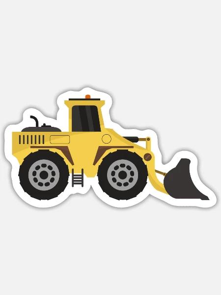 Excavator - Sticker Größe S (10 x 10 cm) - Mattweiß