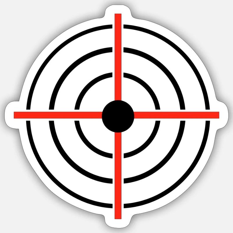 target - Sticker size S (10 x 10 cm) - white matte