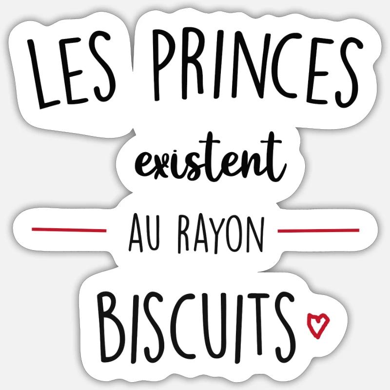 les princes - Sticker taille S (10 x 10 cm) - blanc mat