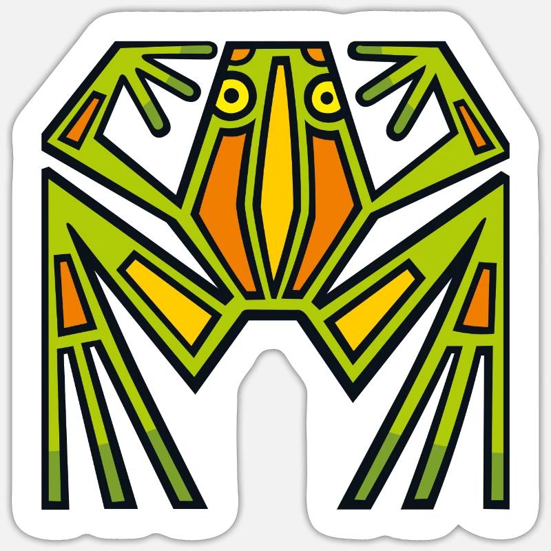 Frosch - Sticker Größe S (10 x 10 cm) - Mattweiß