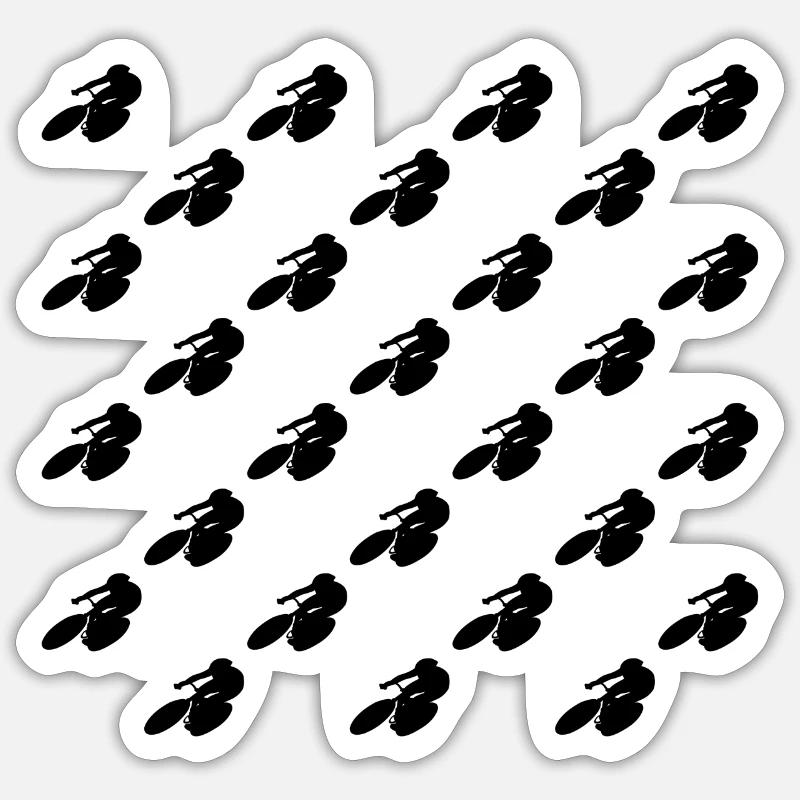 Vélo de course - Sticker taille S (10 x 10 cm) - blanc mat
