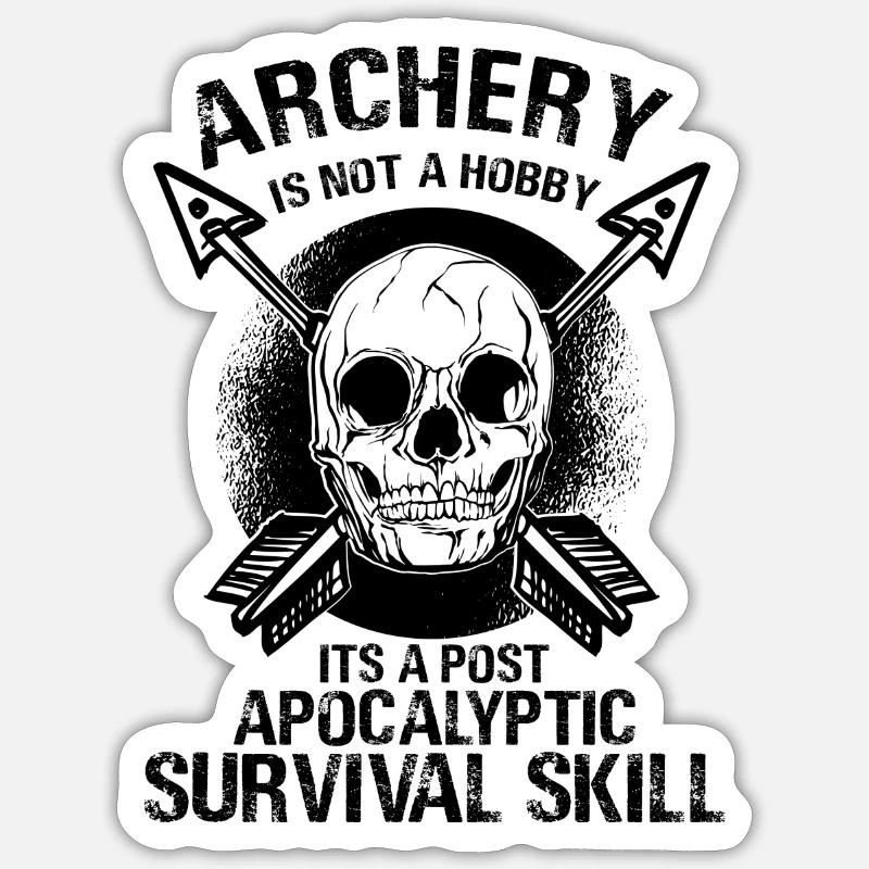 ARCHERY - Sticker size S (10 x 10 cm) - white matte