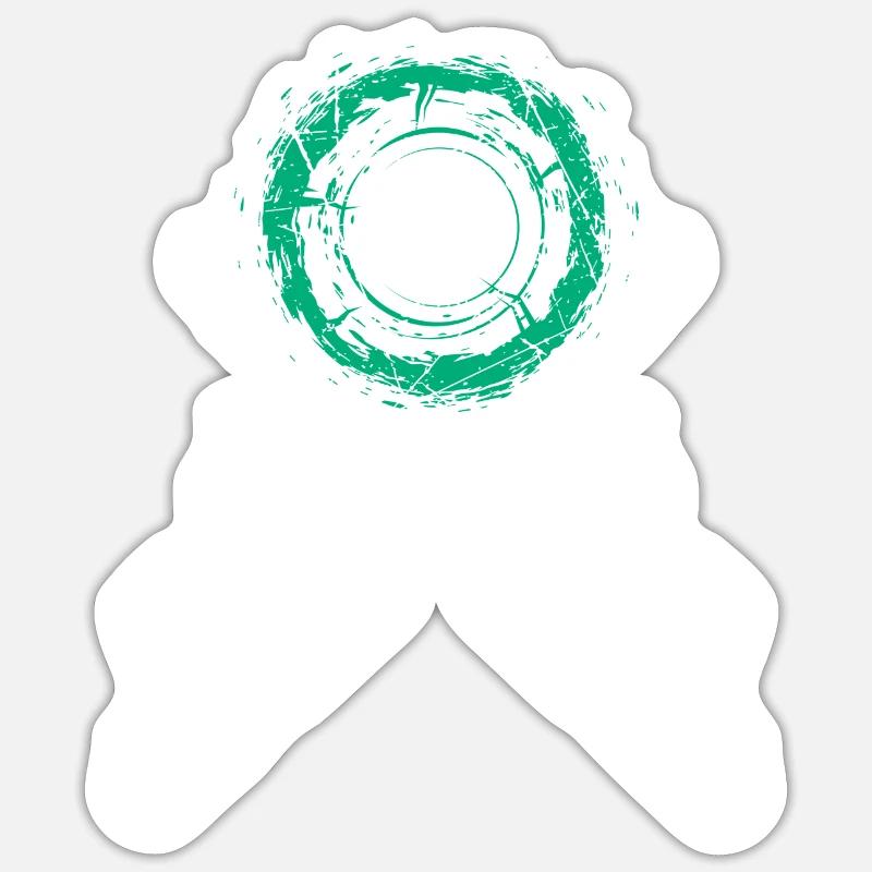 Tree cutter with chainsaw and chainsaw tree stump Sticker size S (10 x 10 cm)