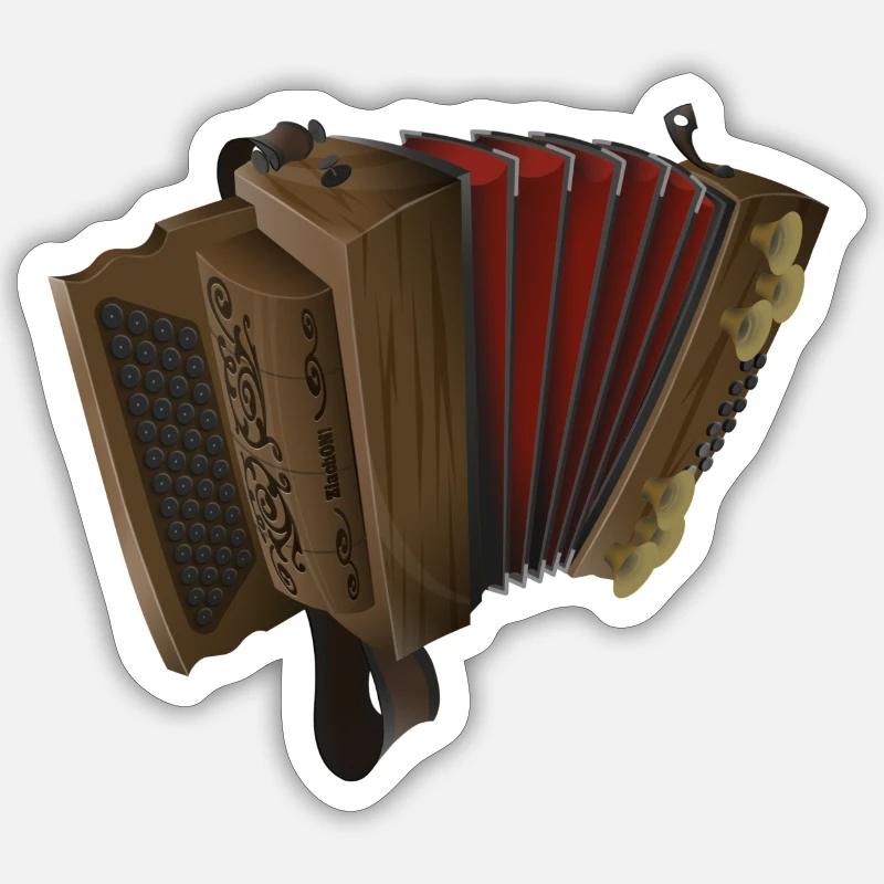 Styrian Harmonica - Dark/Red | ZiachON! Sticker size S (10 x 10 cm)