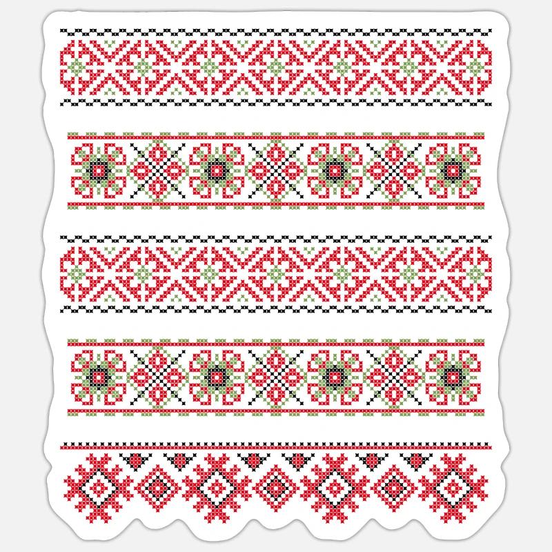 Vrptze (rubans) - Sticker taille S (10 x 10 cm) - blanc mat