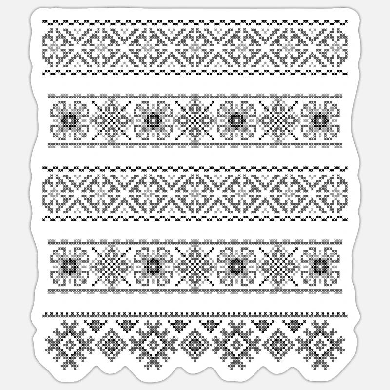 Vrptze (rubans) BoW - Sticker taille S (10 x 10 cm) - blanc mat