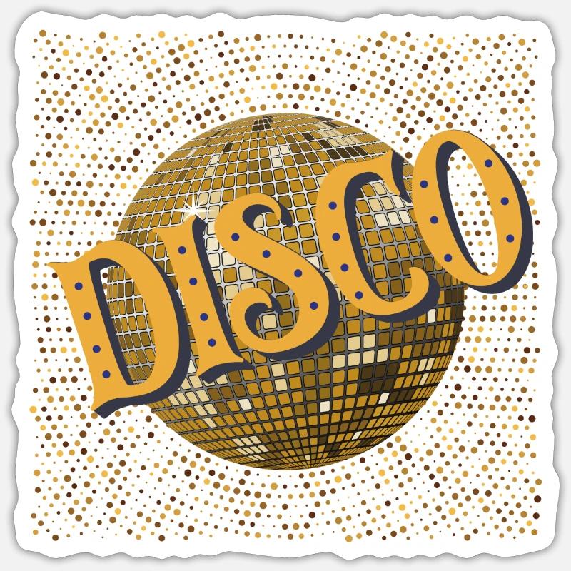 Disco. - Sticker size S (10 x 10 cm) - white matte