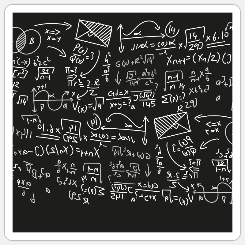 maths Sticker size S (10 x 10 cm)