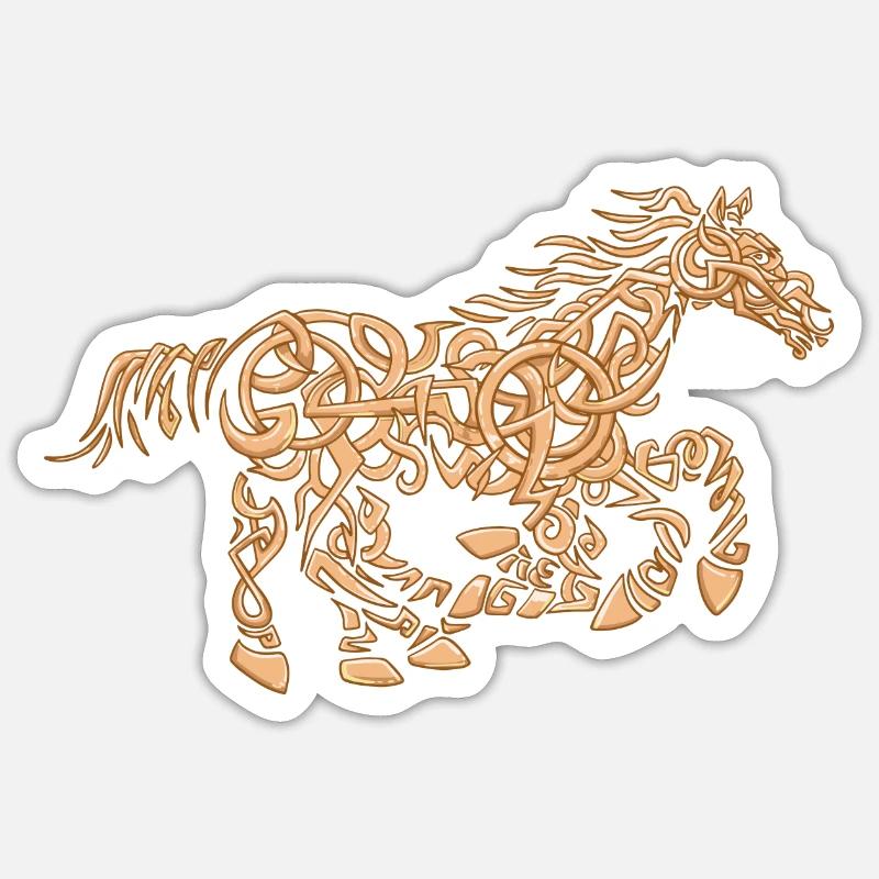 Sleipnir Le cheval d'Odin Viking Sticker taille S (10 x 10 cm)