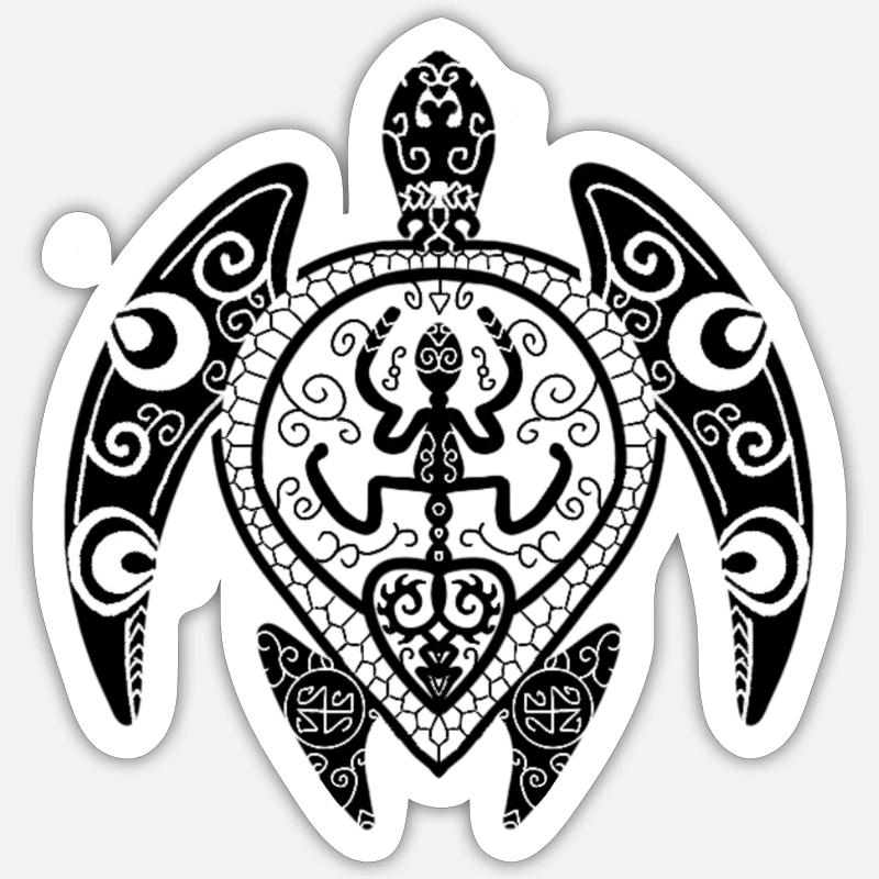 Polynesian Turtle Sticker size S (10 x 10 cm)