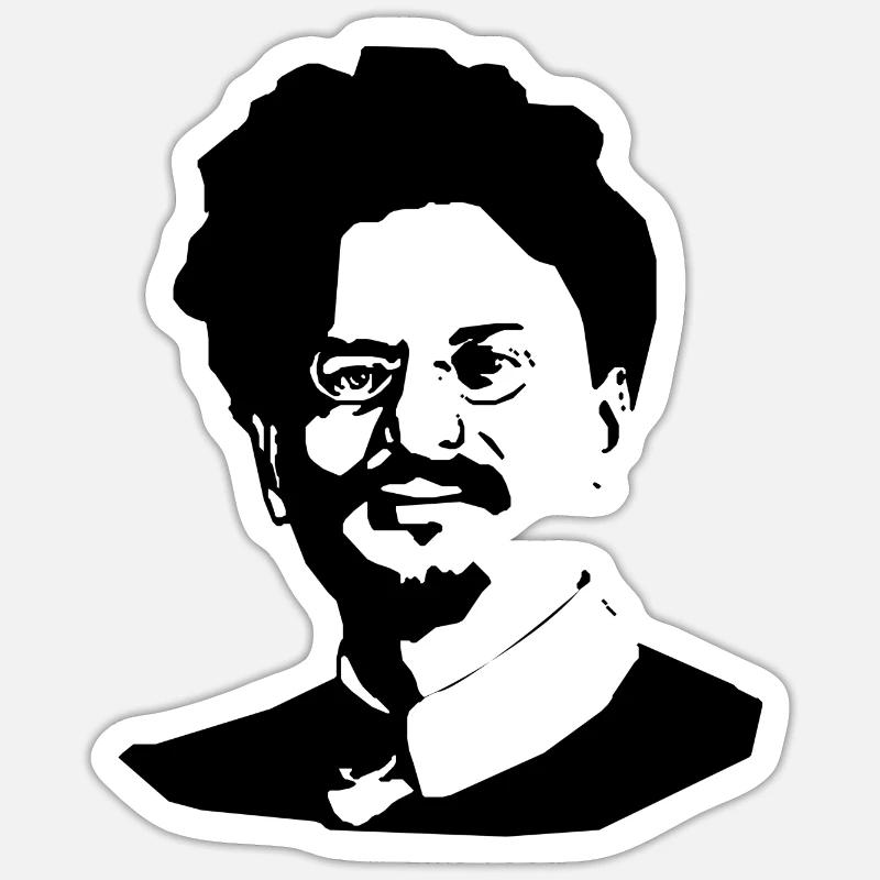 Leon Trotsky - Sticker size S (10 x 10 cm) - white matte