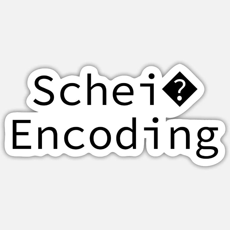 Schei encoding Programming Informatik Geschenk Sticker Größe S (10 x 10 cm)