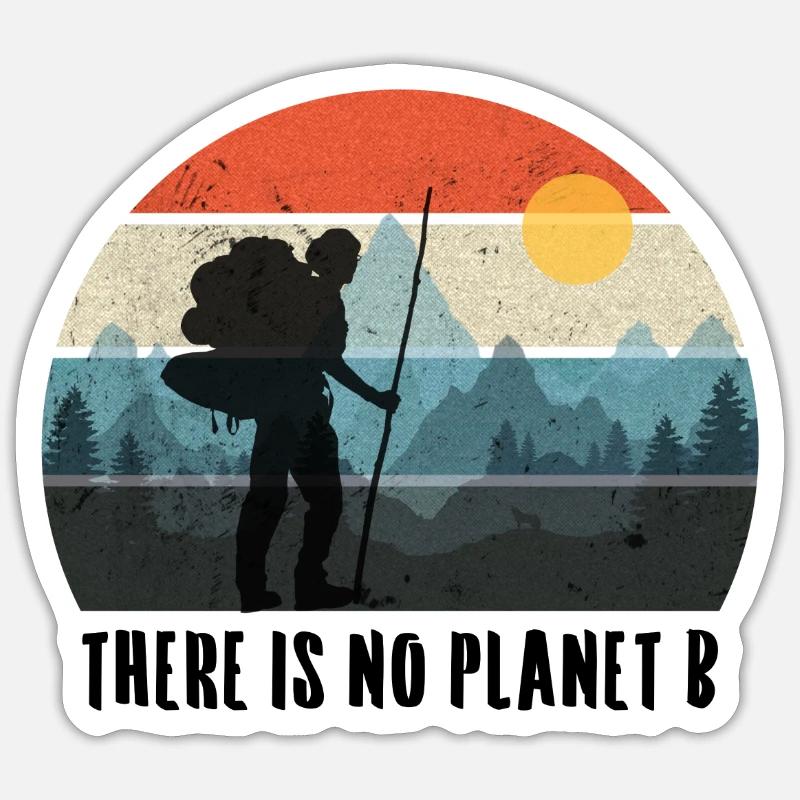 Il n’y a pas de planète B! - Sticker taille S (10 x 10 cm) - blanc mat