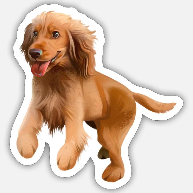 Cocker spaniel - Sticker size S (10 x 10 cm) - white matte