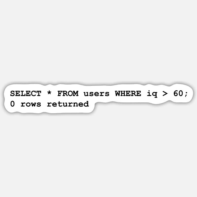Users iq rows Programming Geschenk Informatik - Sticker Größe S (10 x 10 cm) - Mattweiß