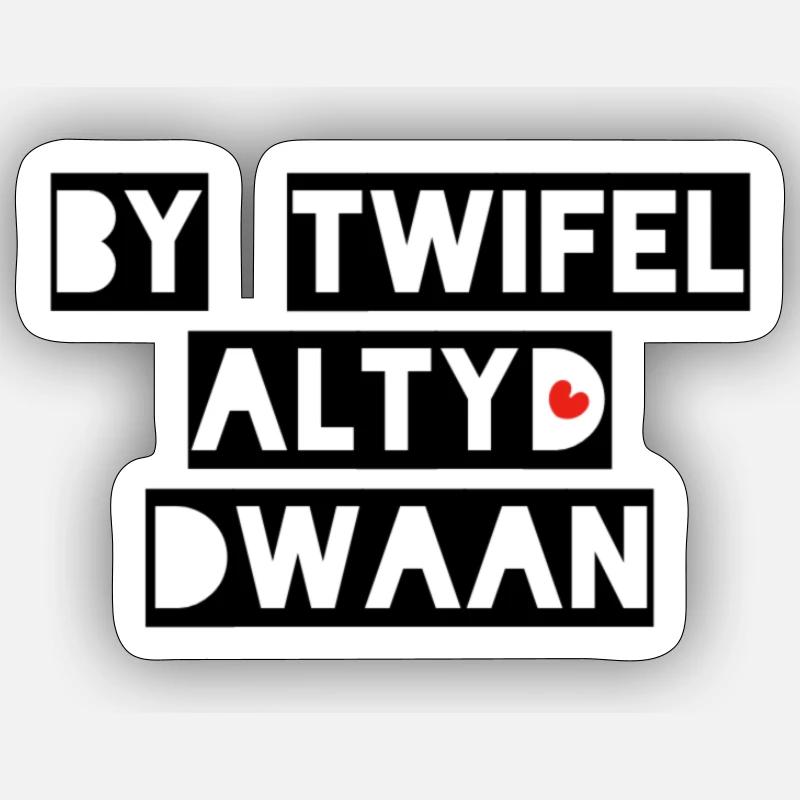 par twifel toujours stupide - Sticker taille S (10 x 10 cm) - blanc mat