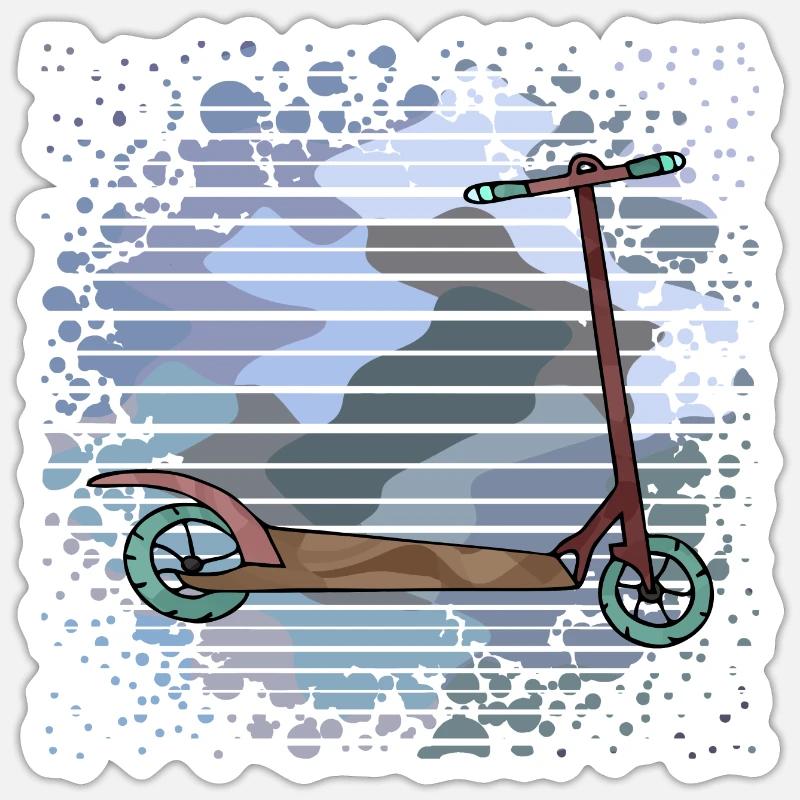 Roller - Sticker Größe S (10 x 10 cm) - Mattweiß