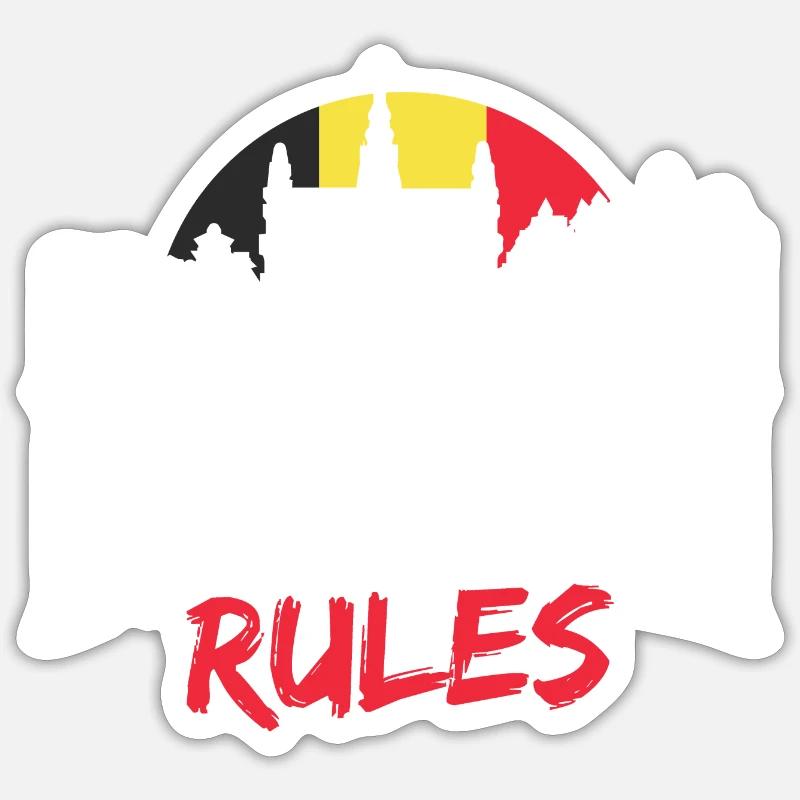 Belgium pride gift idea Sticker size S (10 x 10 cm)