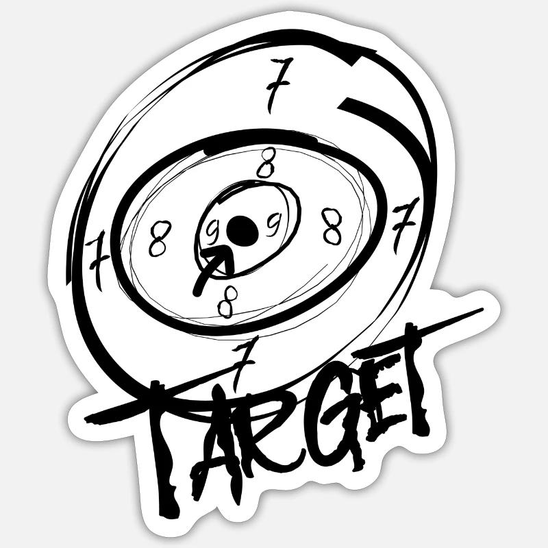 Target - Sticker Größe S (10 x 10 cm) - Mattweiß