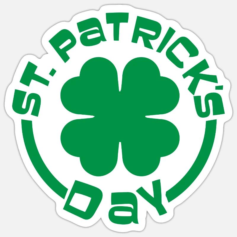 St. Patrick's Day - Sticker size S (10 x 10 cm) - white matte
