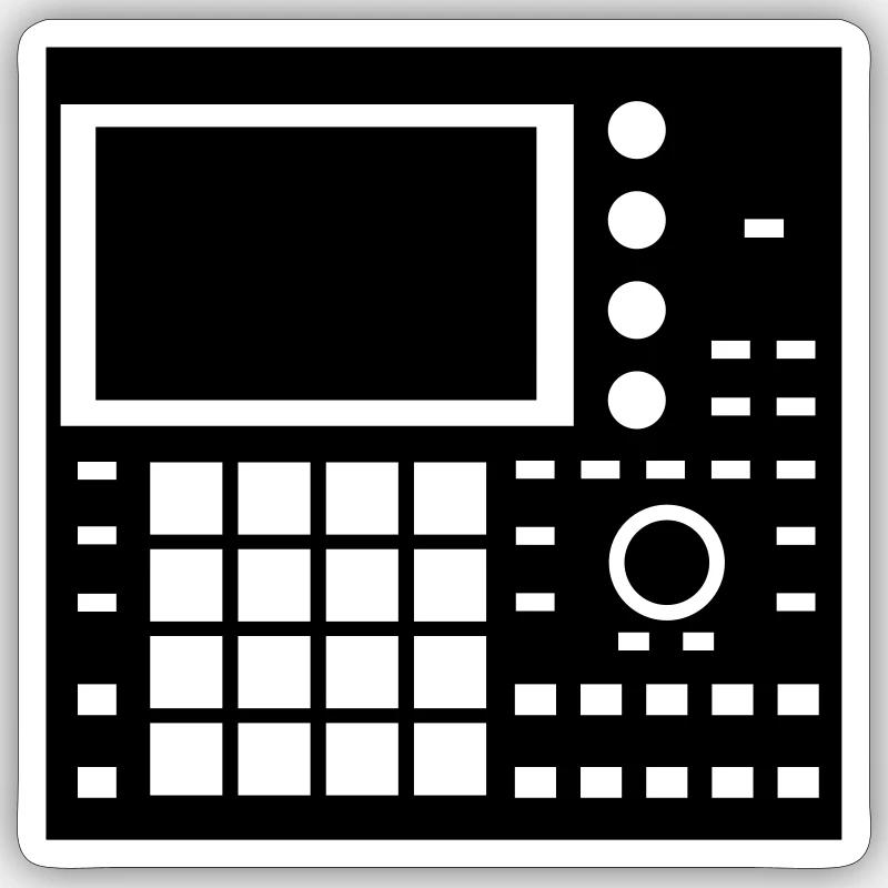 MPC one black Sticker Größe S (10 x 10 cm)