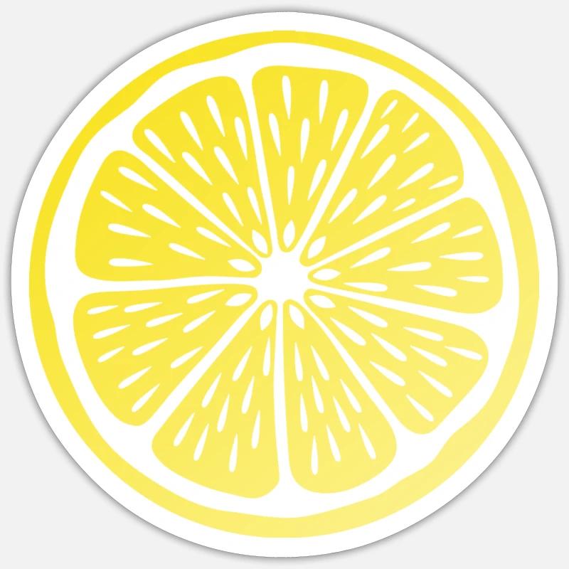 Lemon - Sticker Größe S (10 x 10 cm) - Mattweiß