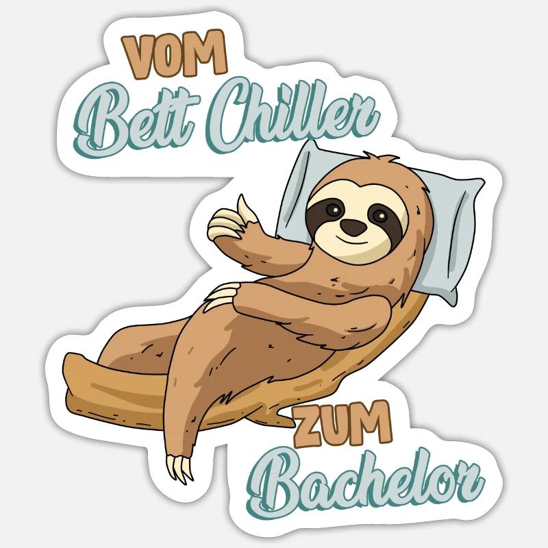 Bachelor Geschenk Spruch - Sticker Größe S (10 x 10 cm) - Mattweiß