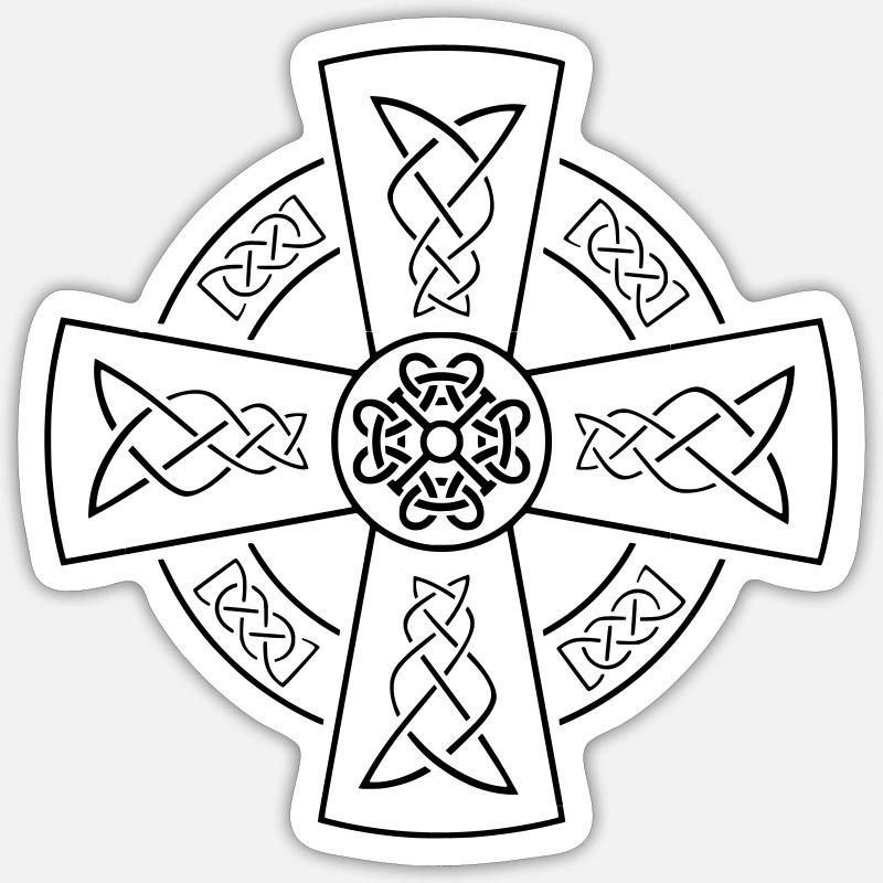 Croce celtica Sticker formato S (10 x 10 cm)