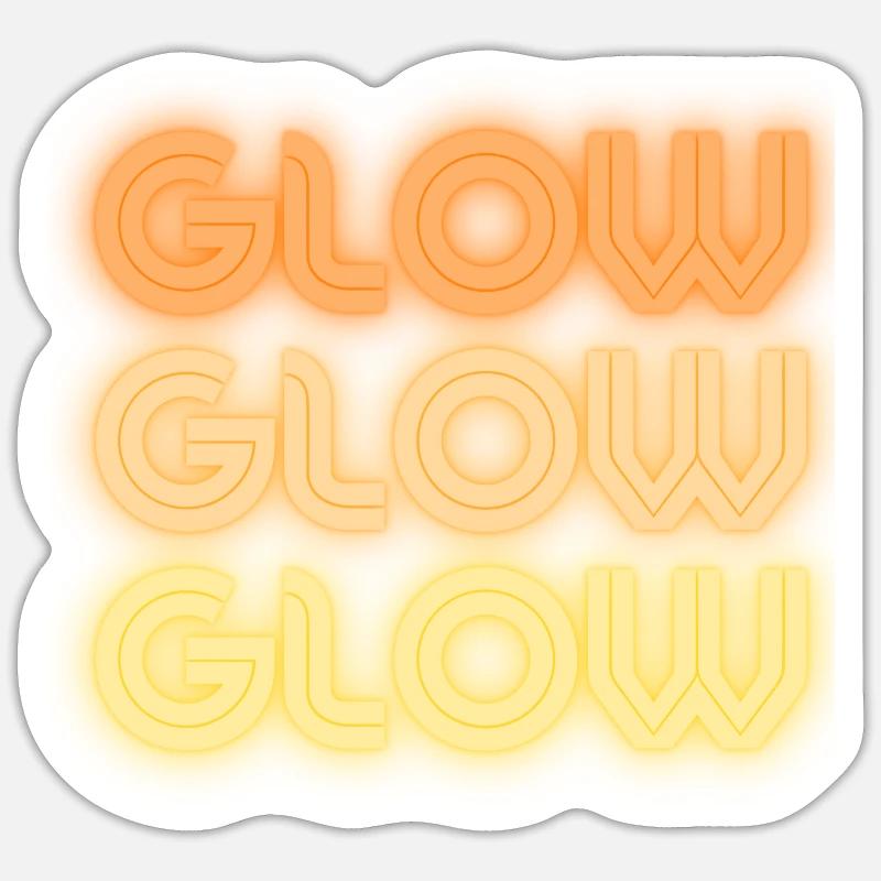 Glow - Sticker size S (10 x 10 cm) - white matte