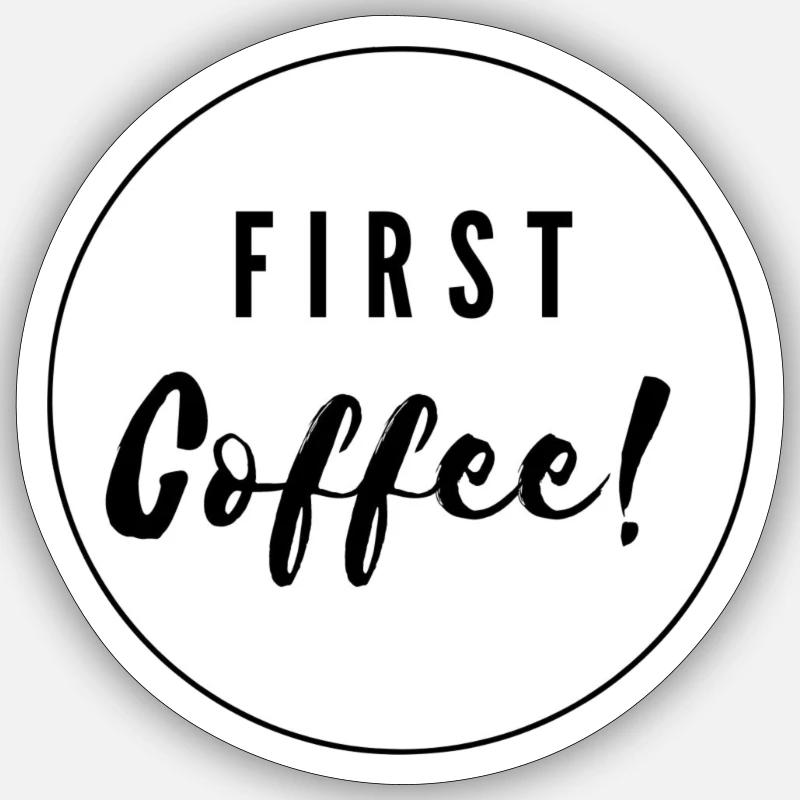 Coffee - Sticker size S (10 x 10 cm) - white matte