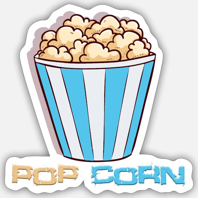 Pop corn Sticker taille S (10 x 10 cm)