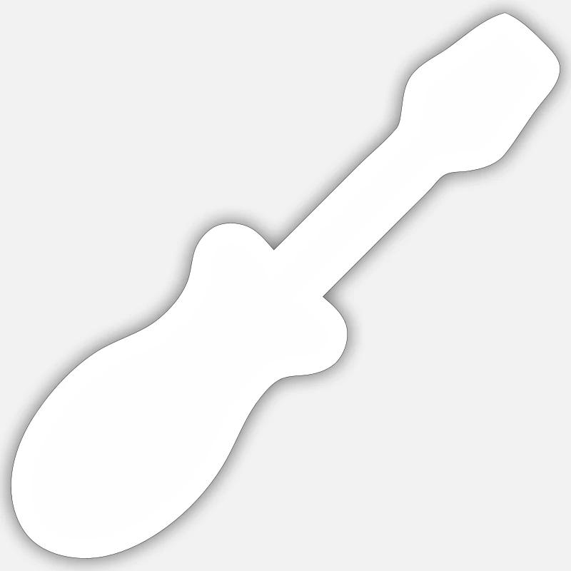 Screwdriver Craft Tool Artisan - Sticker size S (10 x 10 cm) - white matte