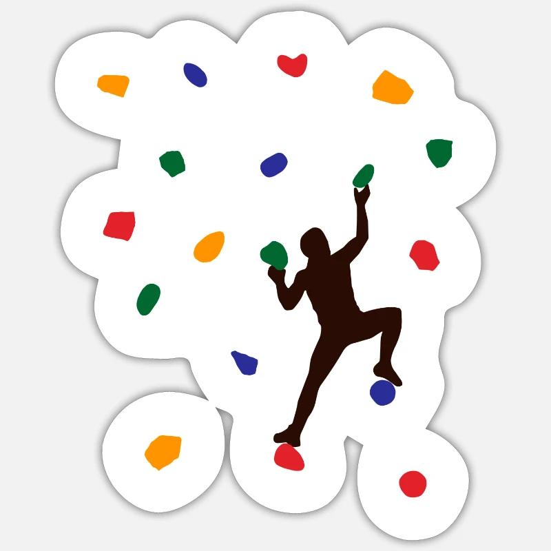 Klettern Geschenk Spruch Berg - Sticker Größe S (10 x 10 cm) - Mattweiß