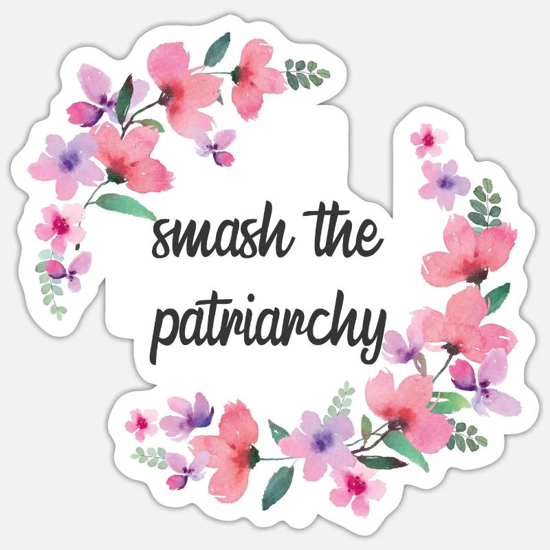 SMASH THE PATRIARCHY - Sticker size S (10 x 10 cm) - white matte