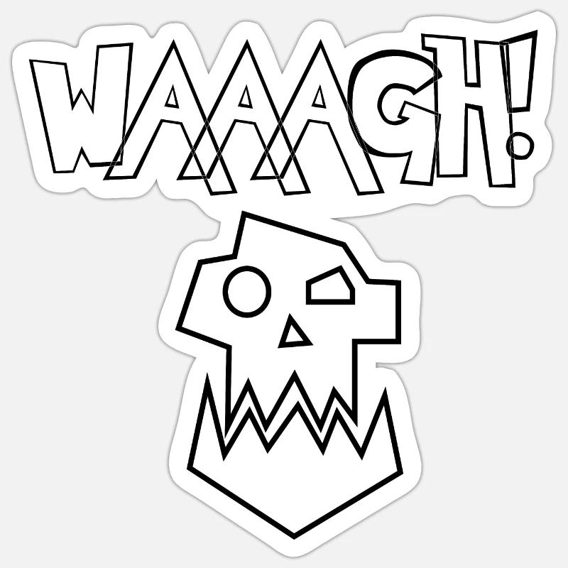 Waaagh 2 - Sticker taille S (10 x 10 cm) - blanc mat