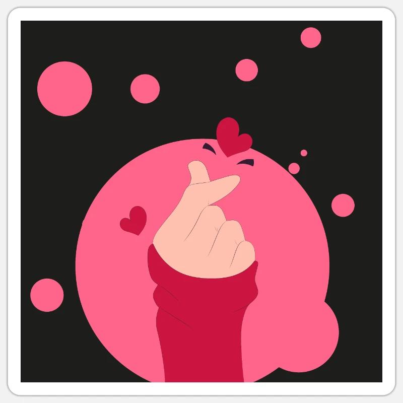K-pop - Sticker size S (10 x 10 cm) - white matte