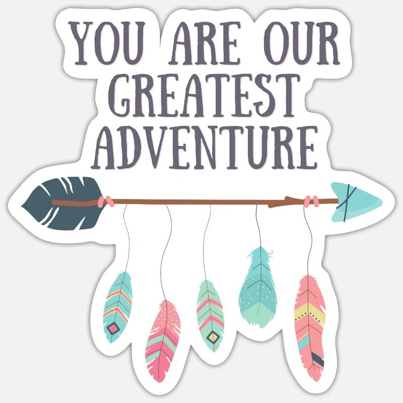 La plus grande aventure - Sticker taille S (10 x 10 cm) - blanc mat