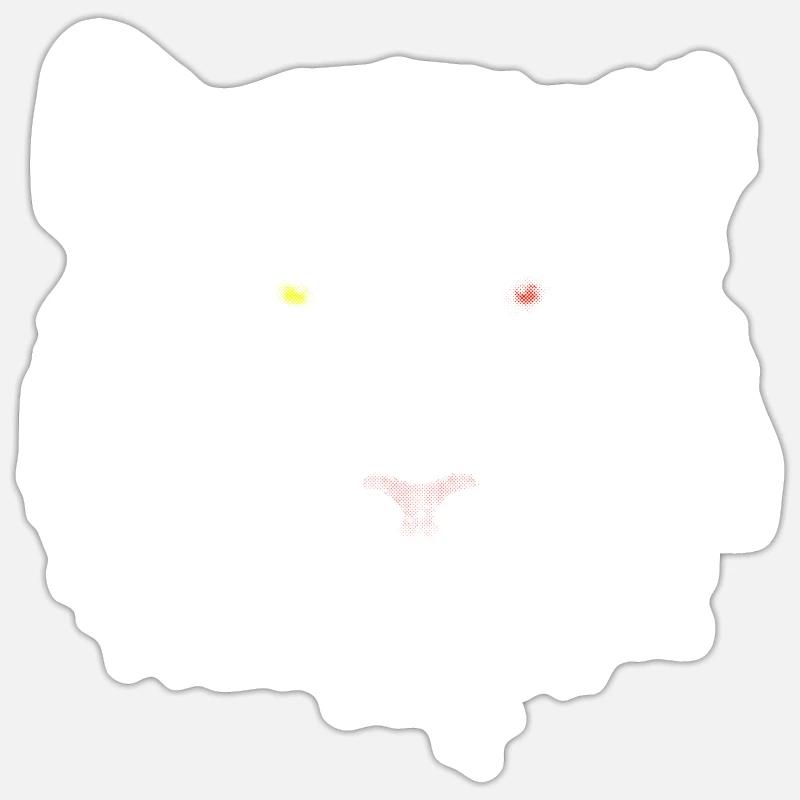 white tiger - Sticker size S (10 x 10 cm) - white matte
