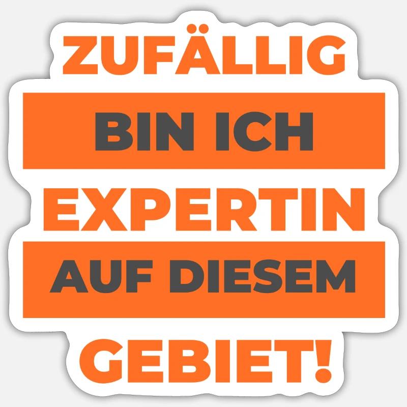 Expertin - Sticker Größe S (10 x 10 cm) - Mattweiß