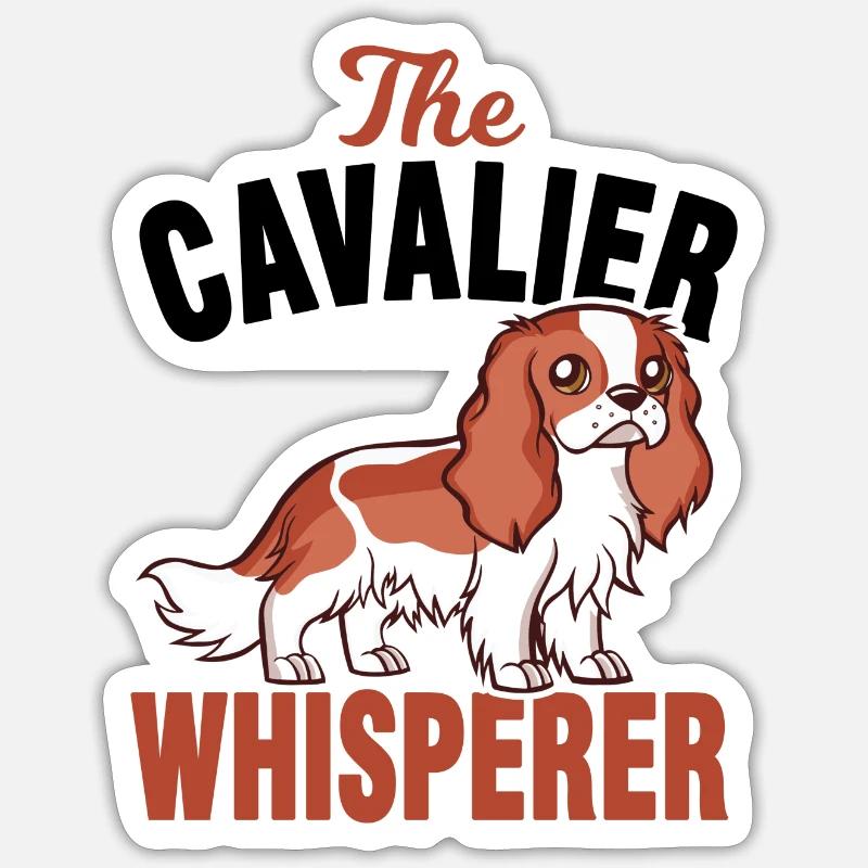 Cavalier King Charles Spaniel Hunde Flüsterer Sticker Größe S (10 x 10 cm)