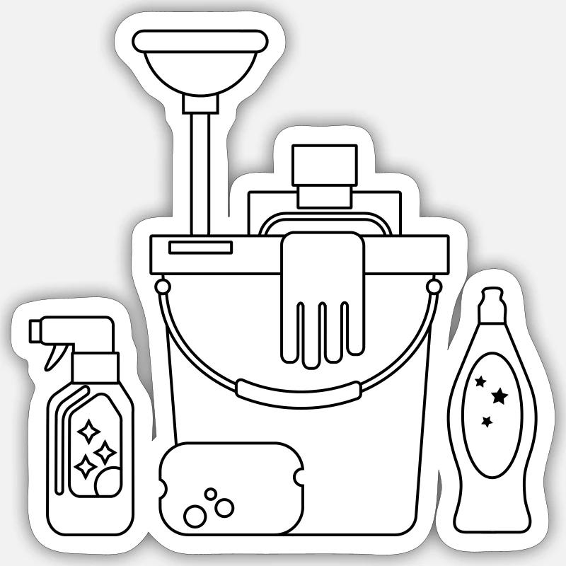 Putzeimer Sticker Größe S (10 x 10 cm)