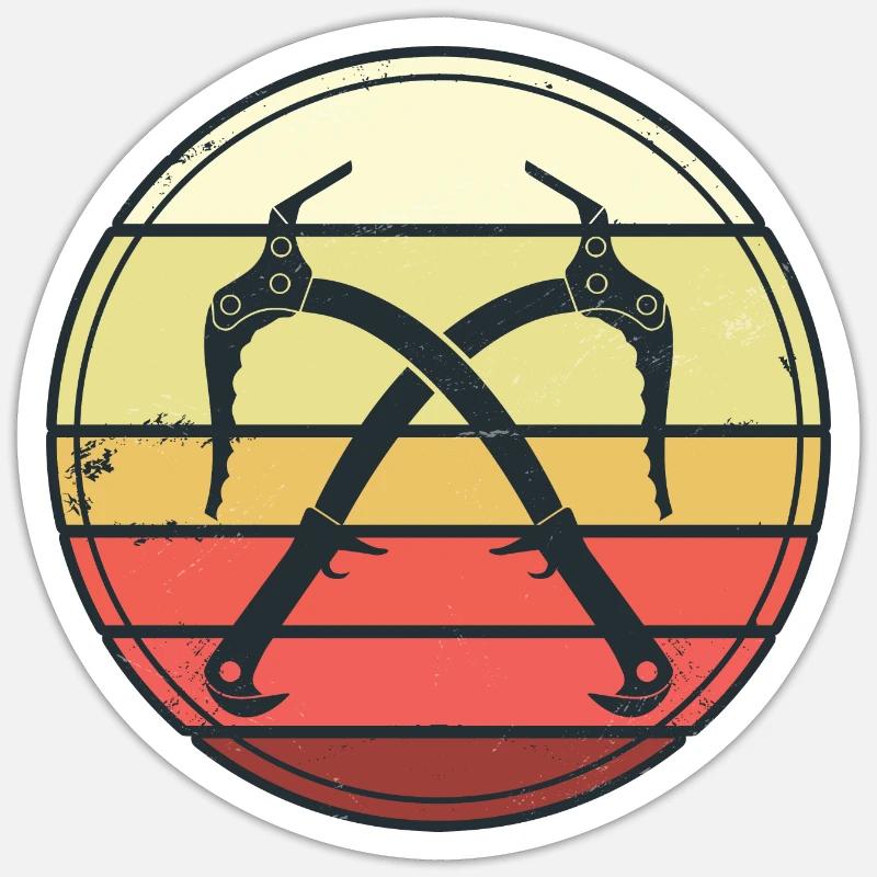 Eisklettern Sticker Größe S (10 x 10 cm)