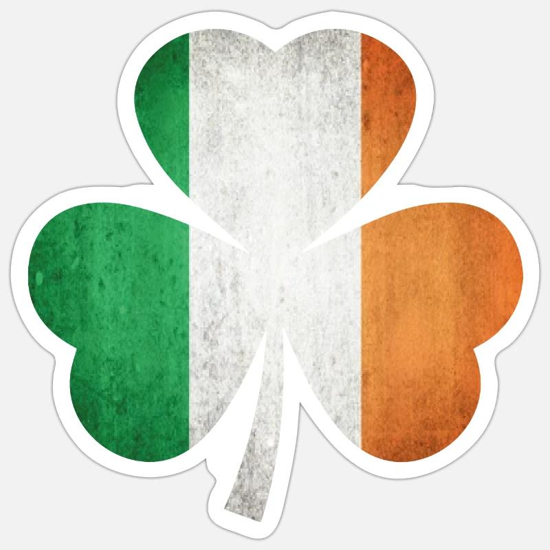 Irish Lover - Sticker taille S (10 x 10 cm) - blanc mat