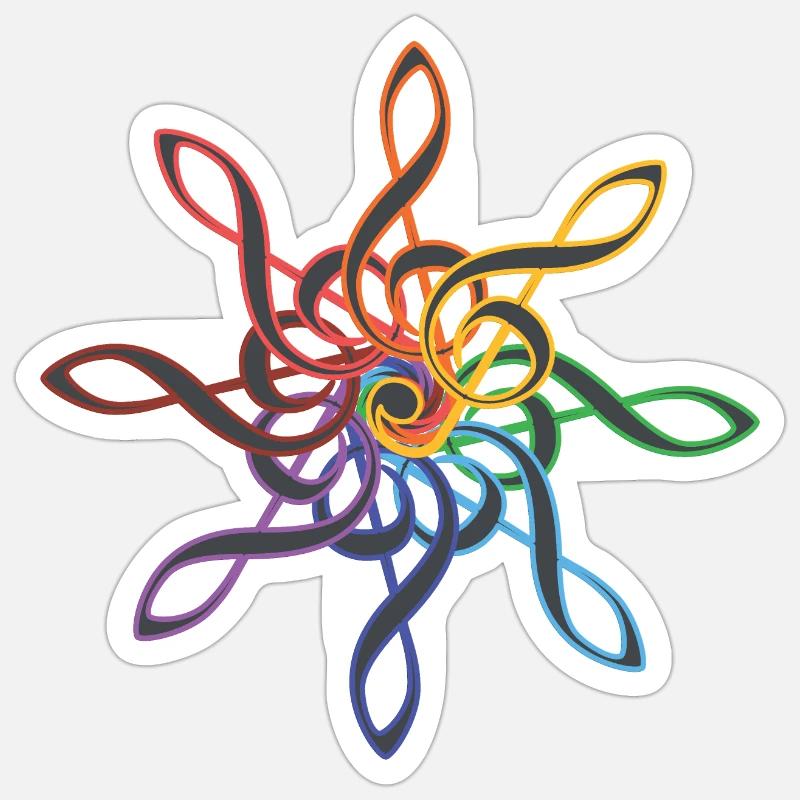 Note key Mandala - Sticker size S (10 x 10 cm) - white matte