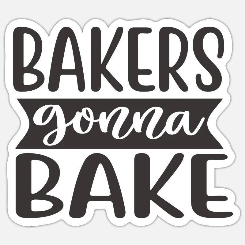 Bäcker werden backen - Sticker Größe S (10 x 10 cm) - Mattweiß