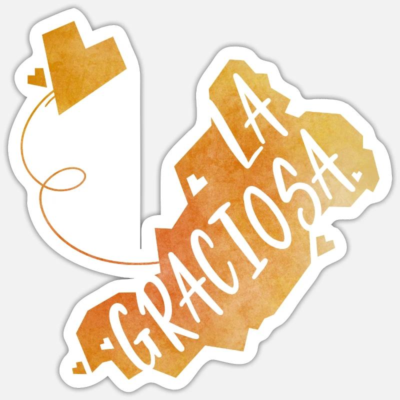 La Graciosa - Sticker taille S (10 x 10 cm) - blanc mat